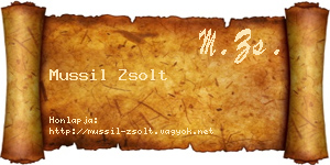 Mussil Zsolt névjegykártya
